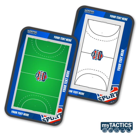 Taktiktafel-Set mit Spielfeldgrafik in Grün und Weiß (myTACTICS, 2 Boards)