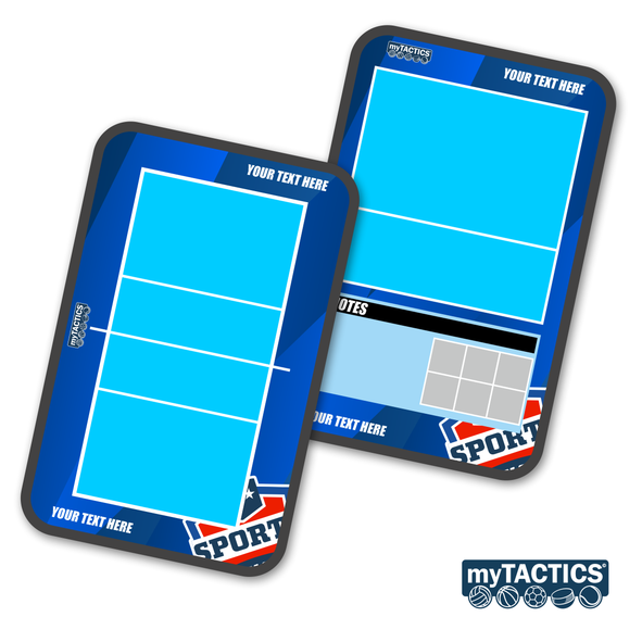 Taktiktafel-Set mit Linienraster in Blau (myTACTICS, 2 Boards)