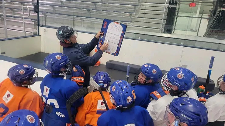 Eishockey Taktikboard individuell designed für Denis Seidenberg und die New York Islanders