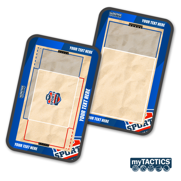 Taktiktafel-Set mit Platzierungskonturen in Beige (myTACTICS, 2 Boards)