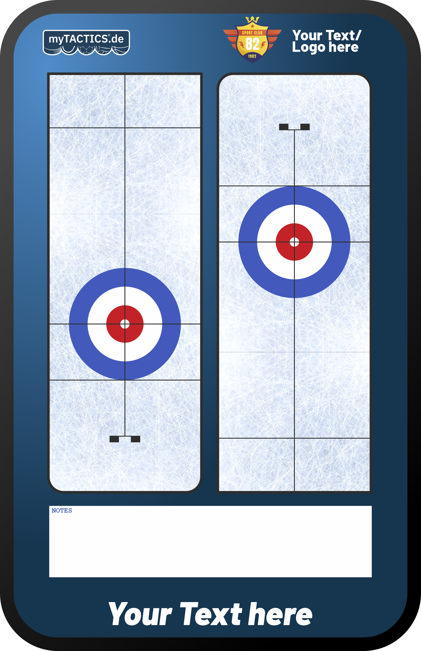 Curling tactics board