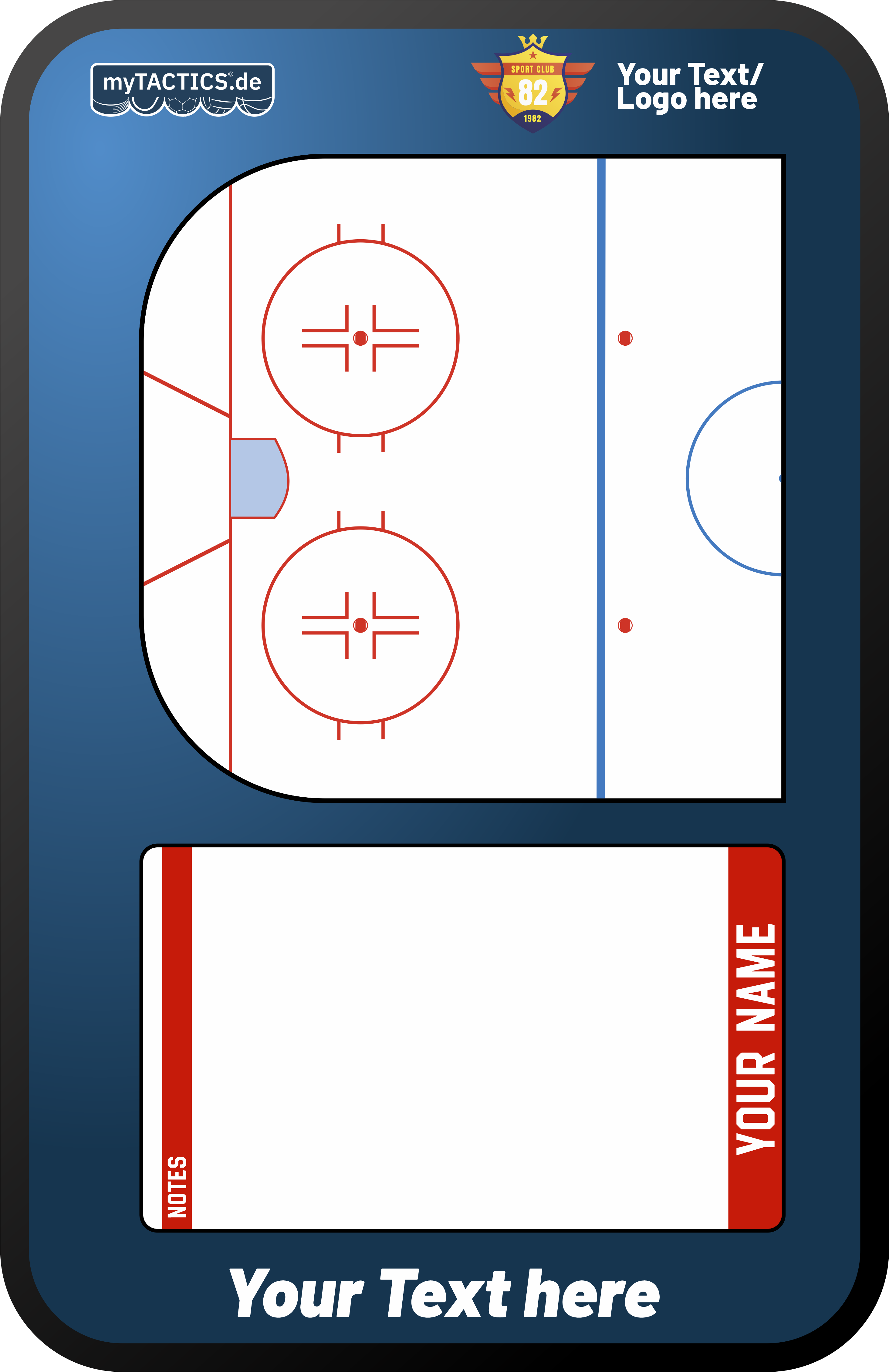 Tactics board ice hockey