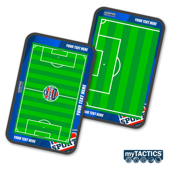 Taktiktafel-Set mit Spielfeldgrafik in Grün (myTACTICS, 2 Boards)