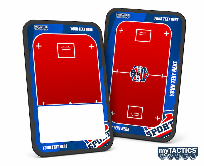 Floorball-Trainingsboards mit roter Spielfeldfläche, schwarze Rahmen, zwei Stück
