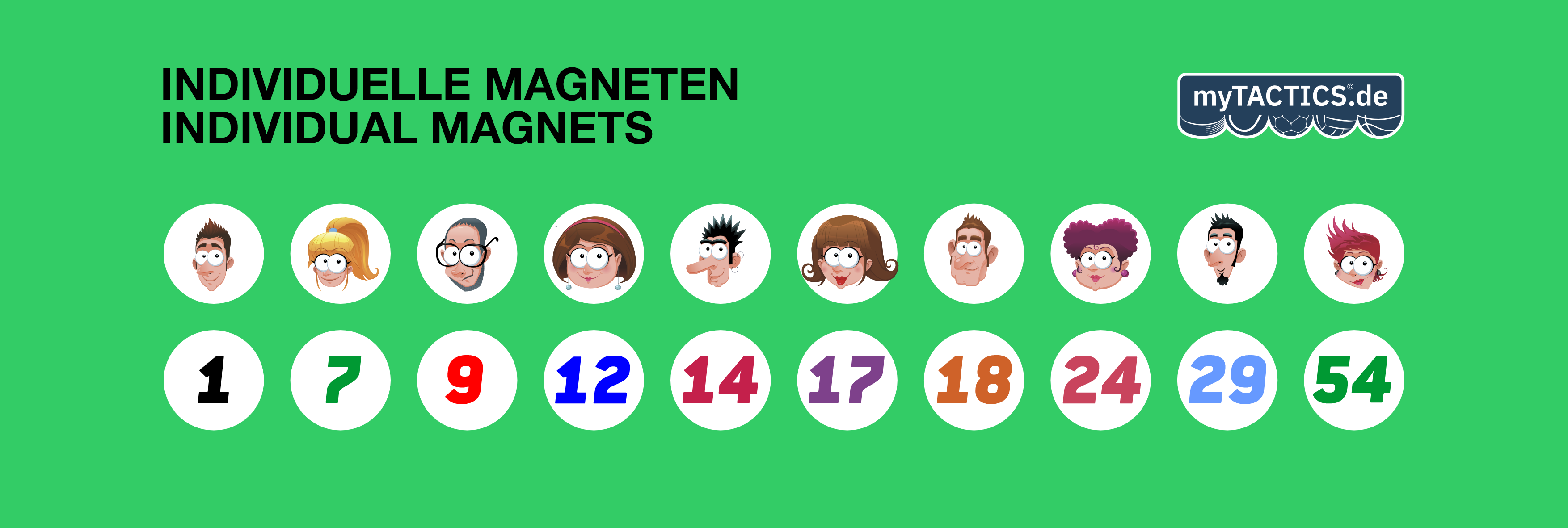 Magneti numerati o personalizzati