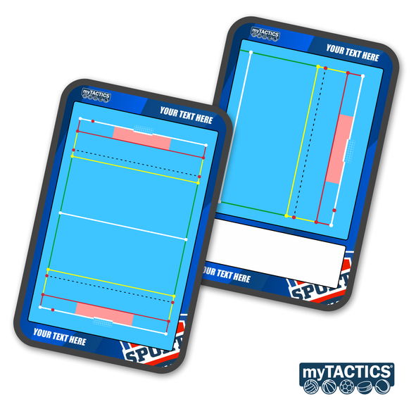 Taktiktafel-Set mit Platzierungsplan in Blau (myTACTICS, 2 Boards)